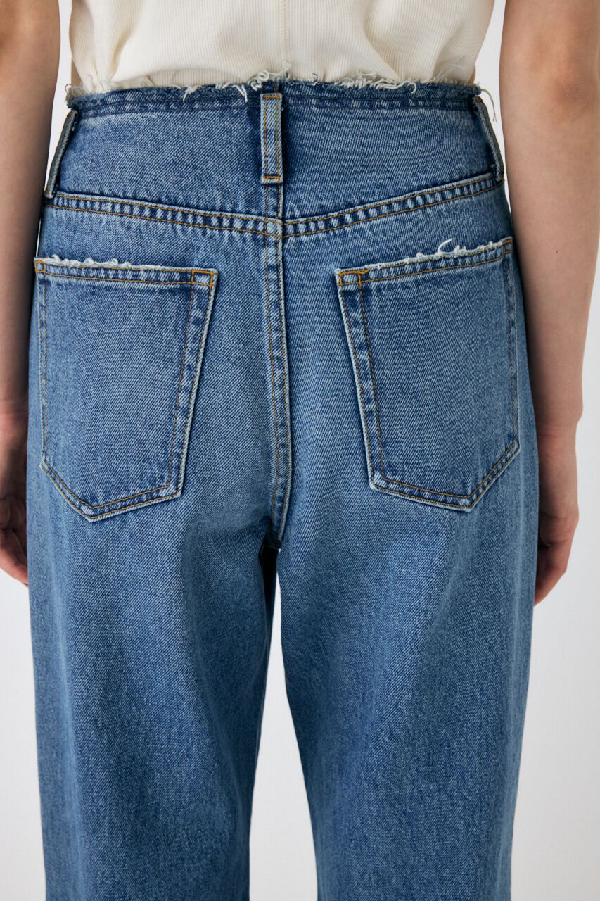 MOUSSY「ZIP DESIGN LOOSE FLARE」|デニム|