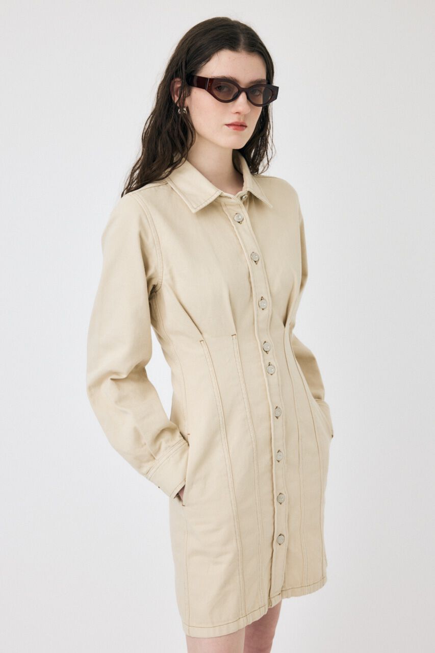 MOUSSY「WAIST TUCK ミニドレス」|ワンピース|