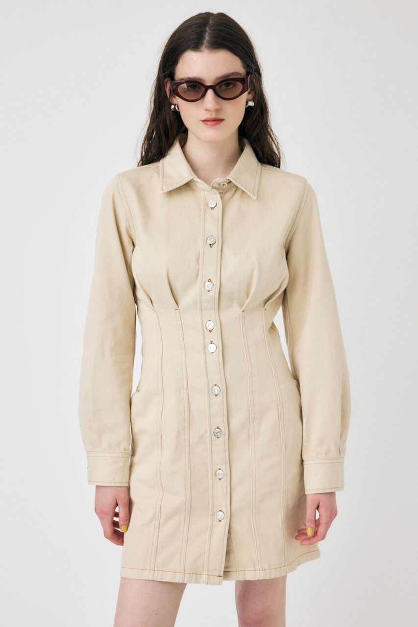 MOUSSY「WAIST TUCK ミニドレス」|ワンピース|