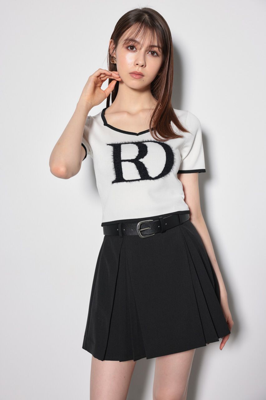 rienda「ビッグＲロゴニットトップス」|ニット・セーター|