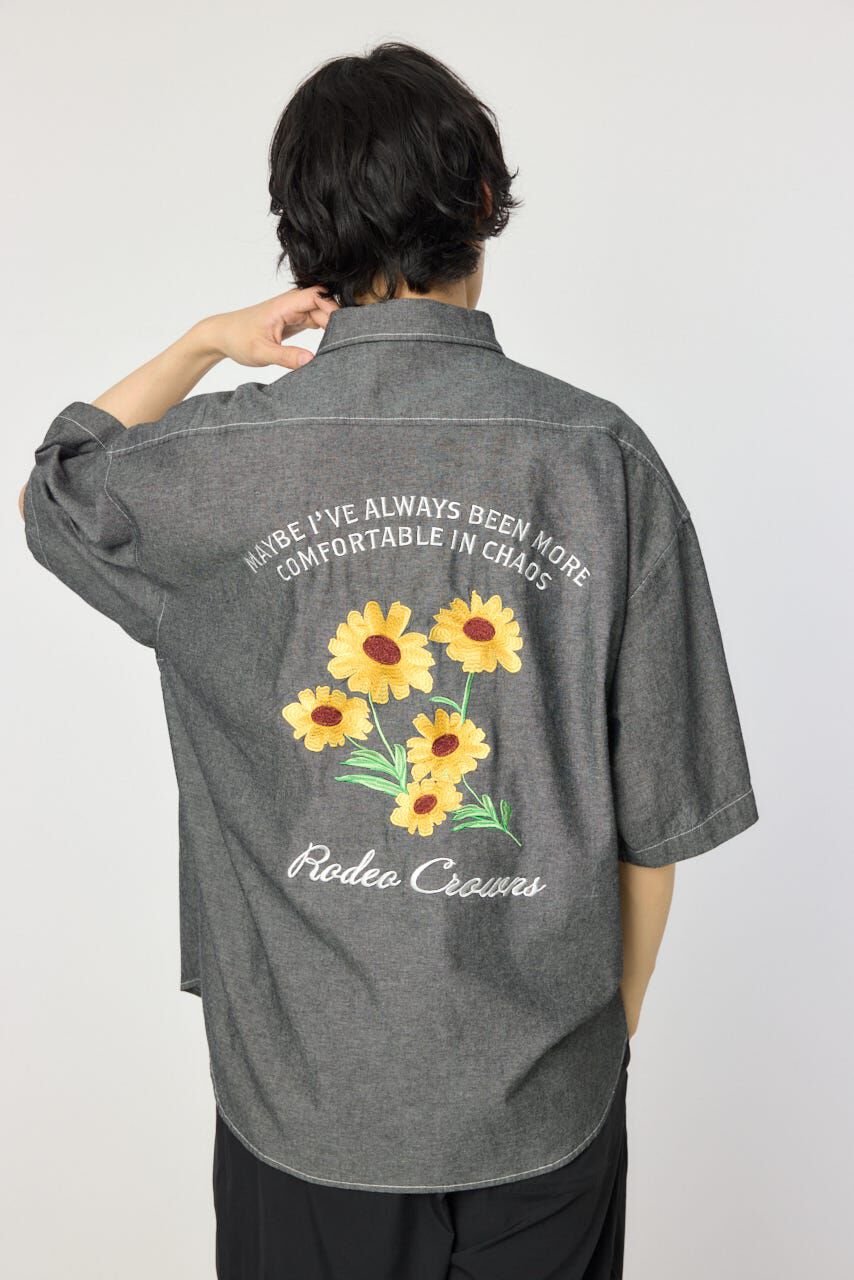 RODEO CROWNS「バックフラワーシャンブレーシャツ」|シャツ・ブラウス|