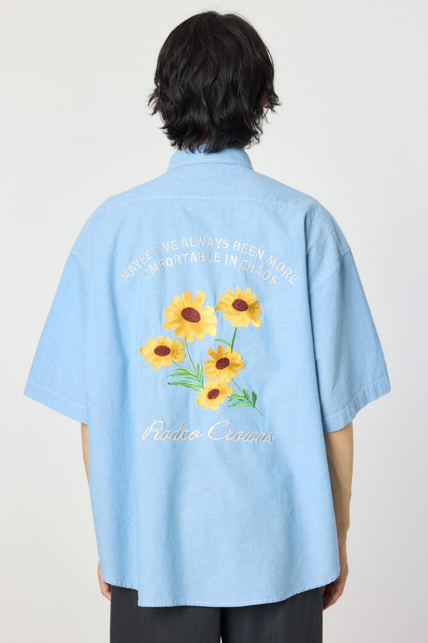 RODEO CROWNS「バックフラワーシャンブレーシャツ」|シャツ・ブラウス|