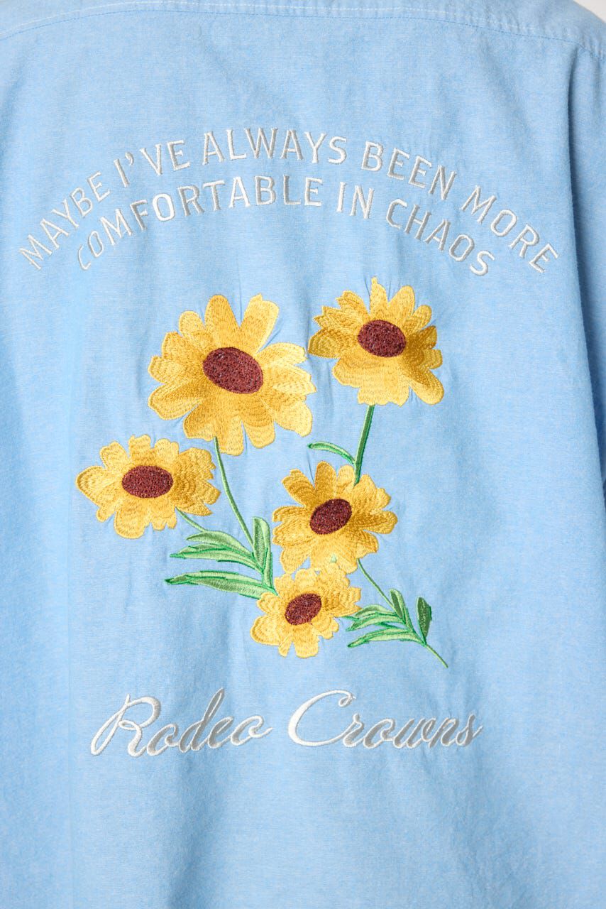 RODEO CROWNS「バックフラワーシャンブレーシャツ」|シャツ・ブラウス|