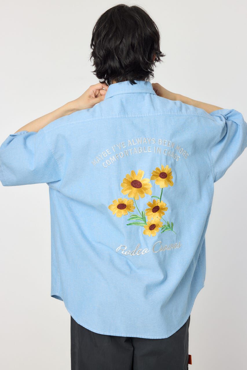 RODEO CROWNS「バックフラワーシャンブレーシャツ」|シャツ・ブラウス|