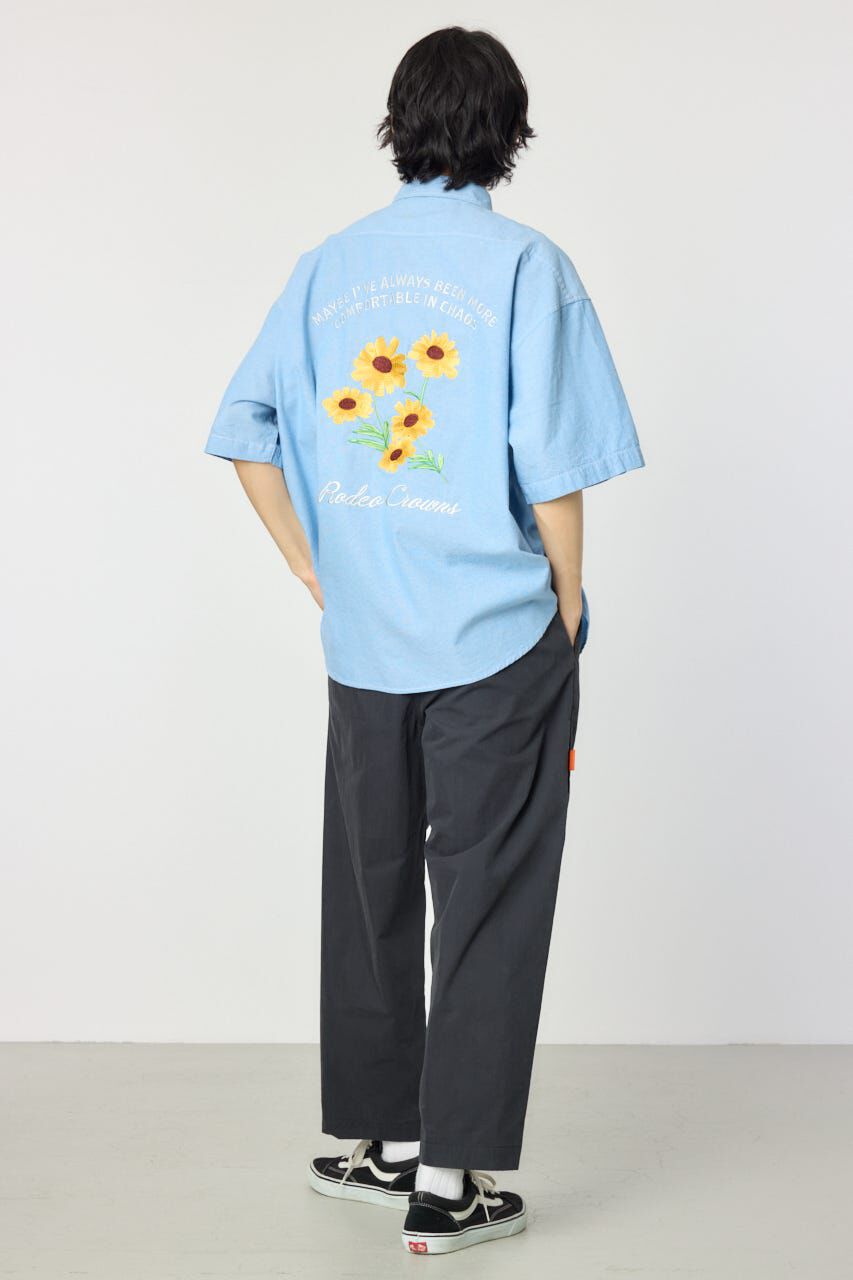 RODEO CROWNS「バックフラワーシャンブレーシャツ」|シャツ・ブラウス|