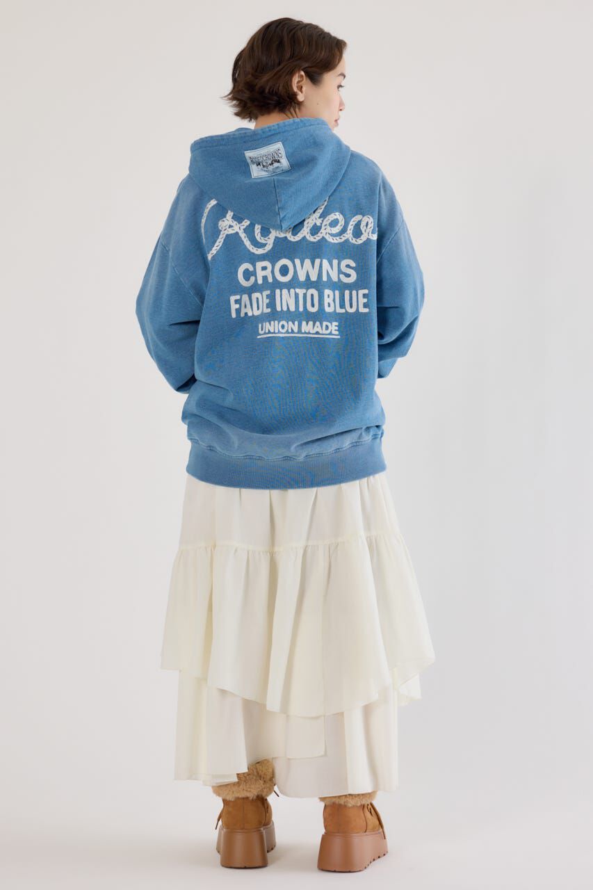 RODEO CROWNS「インディゴ裏毛ビッグジップパーカー」|パーカー|