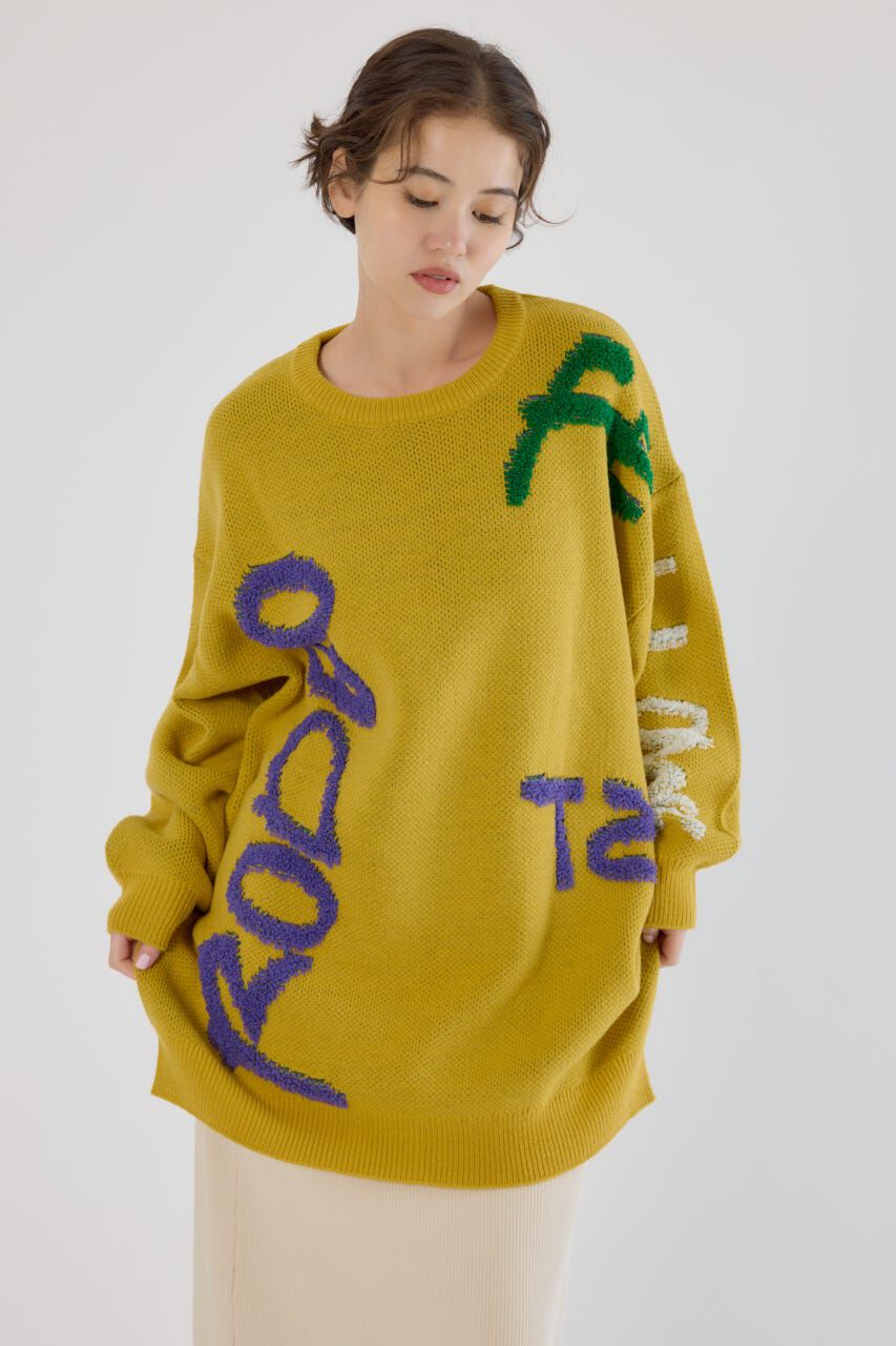 RODEO CROWNS「レタリングロゴニットワンピース」|ワンピース|YEL