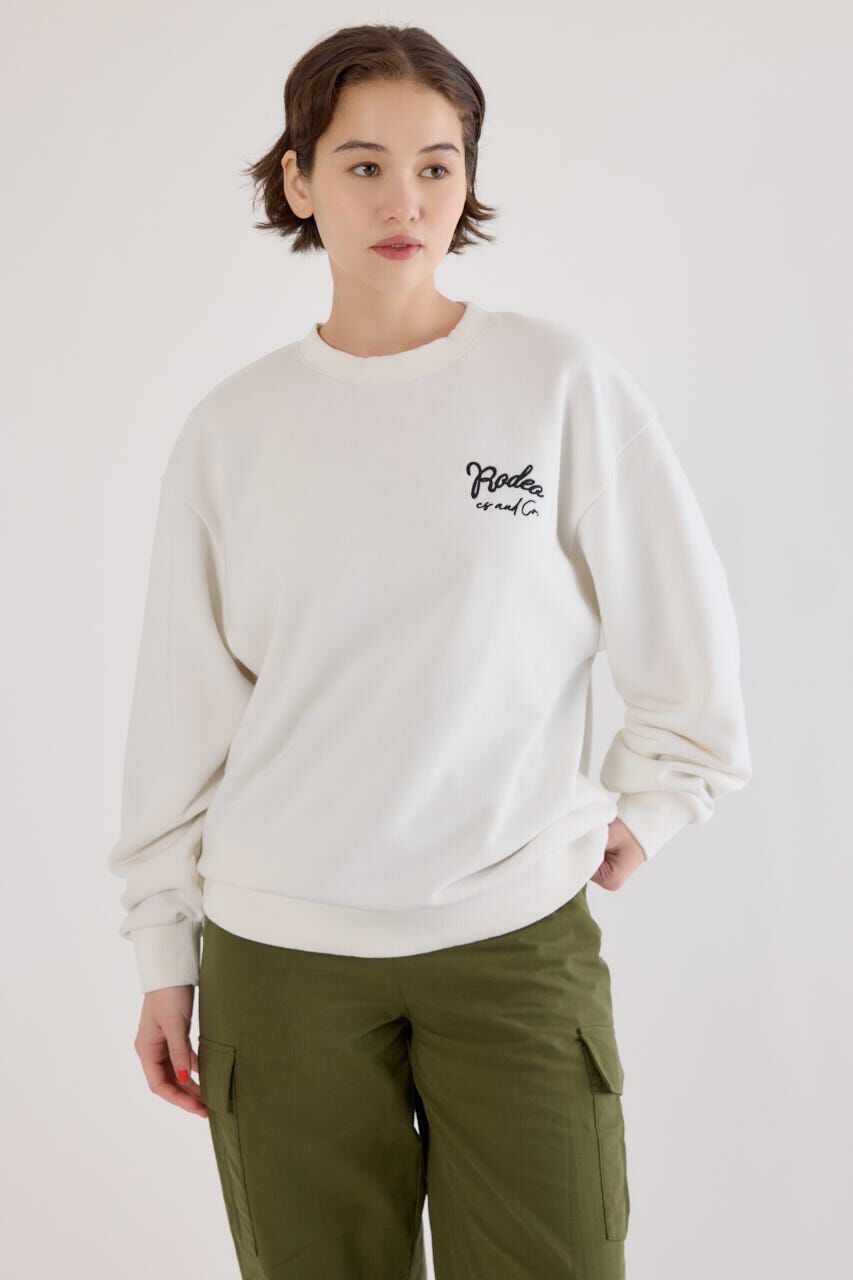 RODEO CROWNS「ロゴデニムパッチスウェットトップス」|パーカー|