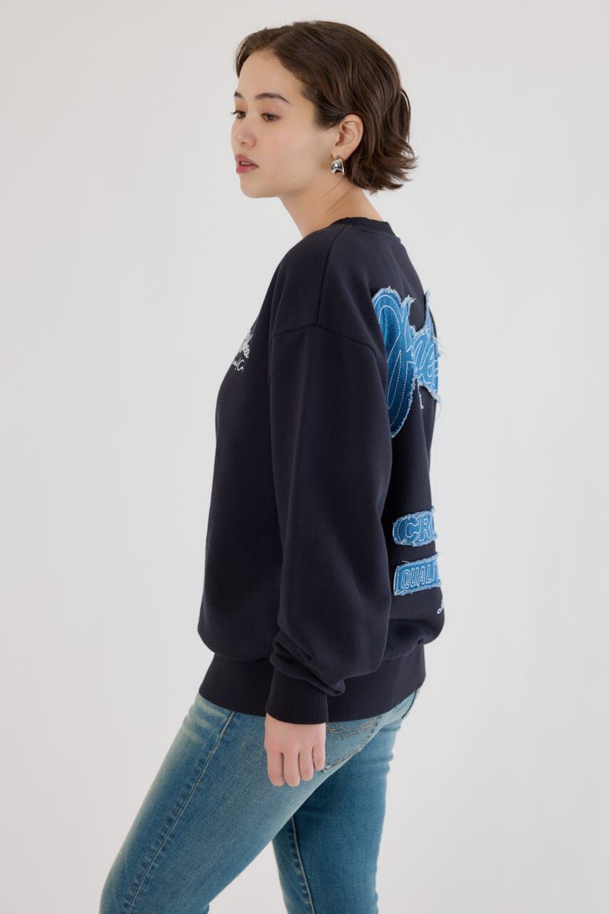 RODEO CROWNS「ロゴデニムパッチスウェットトップス」|パーカー|