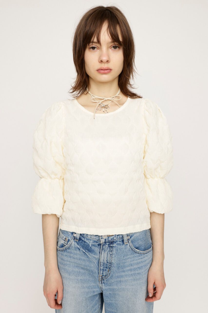 SLY「PUFF SLEEVE CUT トップス」|Tシャツ・カットソー|