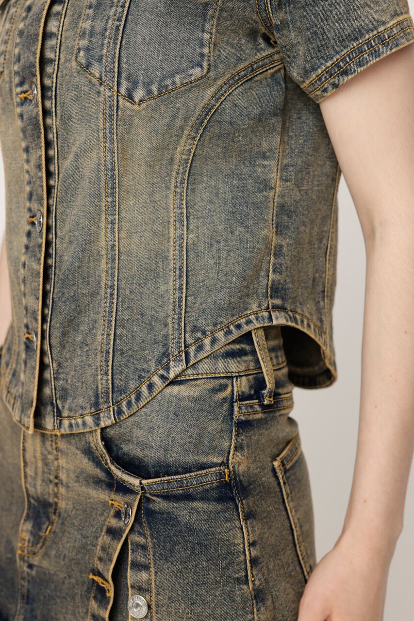 SLY「OVERDYE COMPACT CROP TOPS-BE」|シャツ・ブラウス|