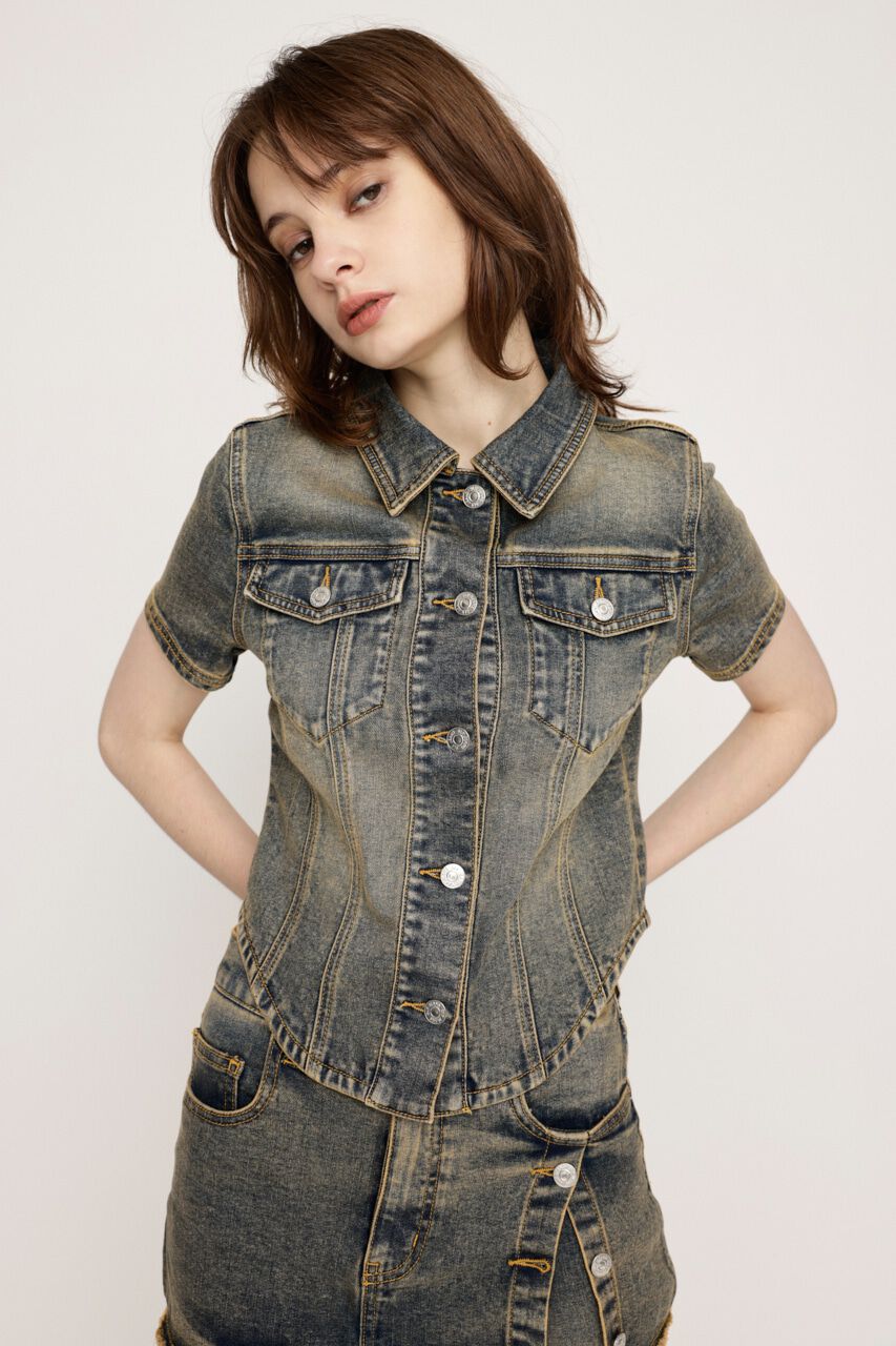 SLY「OVERDYE COMPACT CROP TOPS-BE」|シャツ・ブラウス|