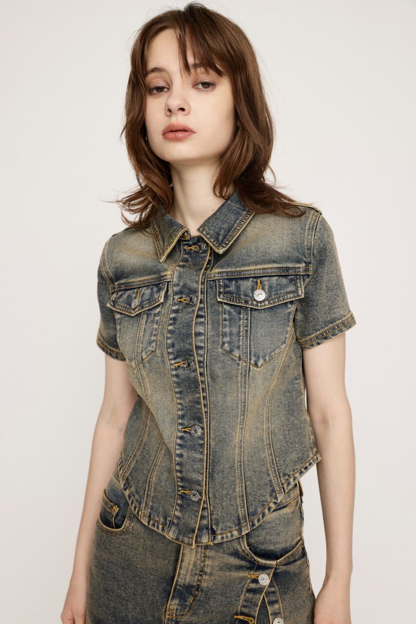 SLY「OVERDYE COMPACT CROP TOPS-BE」|シャツ・ブラウス|