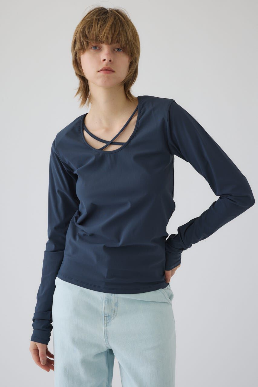 RIM.ARK 「Cross strap skin tops」|Tシャツ・カットソー|