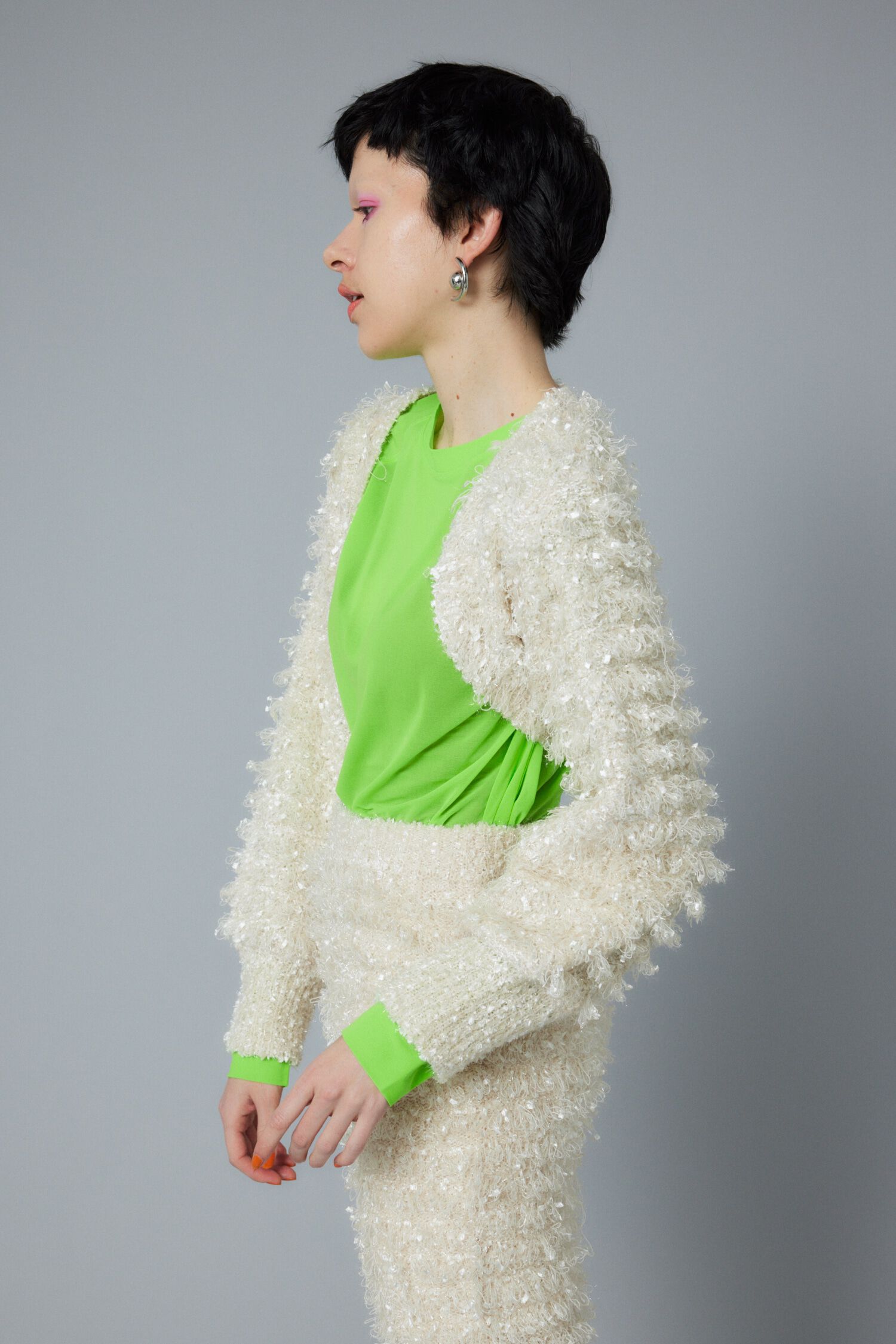 HeRIN.CYE「Loop yarn bolero」|カーディガン|