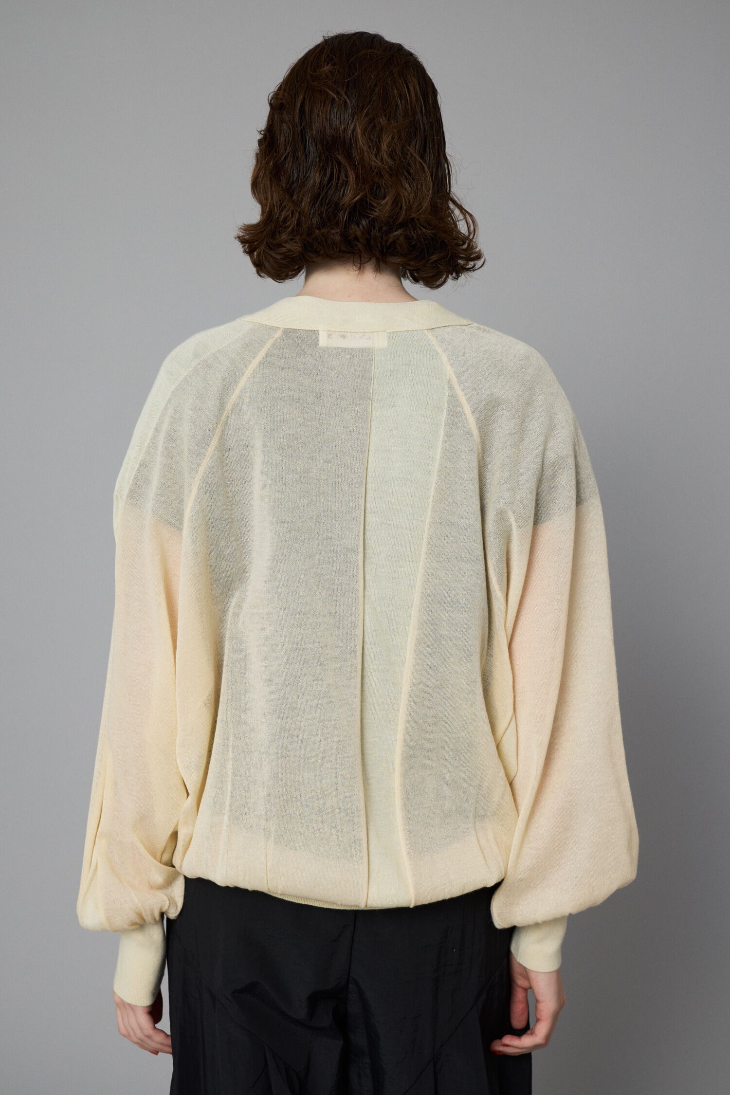 HeRIN.CYE「Color block sheer cardigan」|カーディガン|