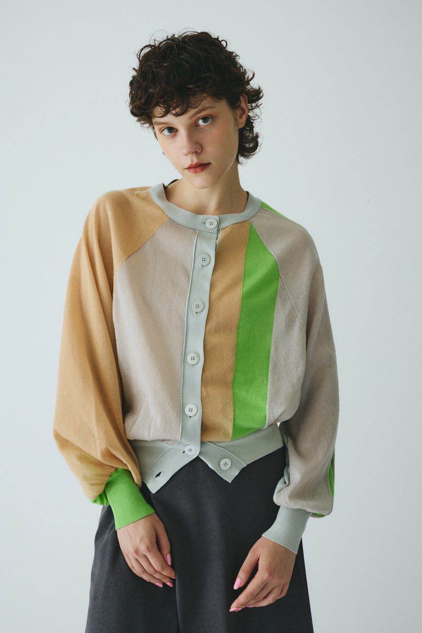 HeRIN.CYE「Sukashi round cardigan」|カーディガン|柄GRY5