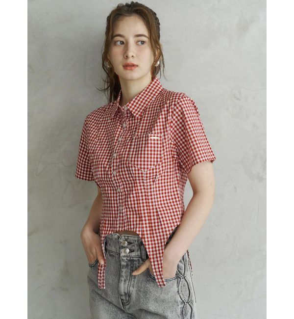 CALNAMUR「CORSET GINGHAM CHECK SHIRTS/コルセットギンガムチェックシャツ」|シャツ・ブラウス|