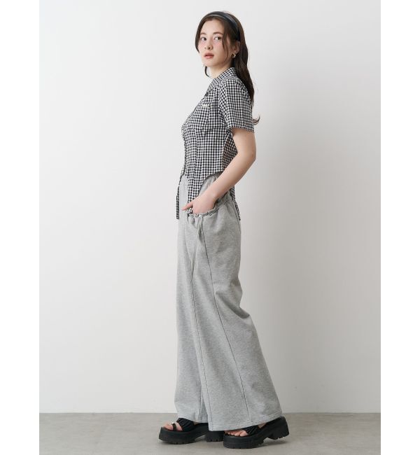 CALNAMUR「CORSET GINGHAM CHECK SHIRTS/コルセットギンガムチェックシャツ」|シャツ・ブラウス|