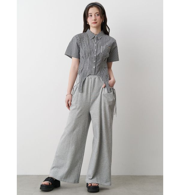 CALNAMUR「CORSET GINGHAM CHECK SHIRTS/コルセットギンガムチェックシャツ」|シャツ・ブラウス|