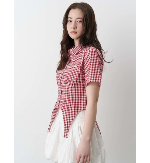 CALNAMUR「CORSET GINGHAM CHECK SHIRTS/コルセットギンガムチェックシャツ」|シャツ・ブラウス|