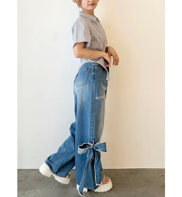 CALNAMUR「CORSET GINGHAM CHECK SHIRTS/コルセットギンガムチェックシャツ」|シャツ・ブラウス|