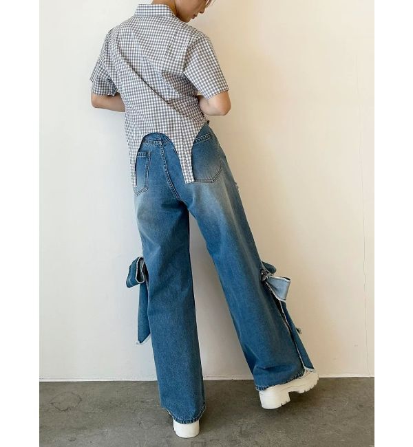 CALNAMUR「CORSET GINGHAM CHECK SHIRTS/コルセットギンガムチェックシャツ」|シャツ・ブラウス|