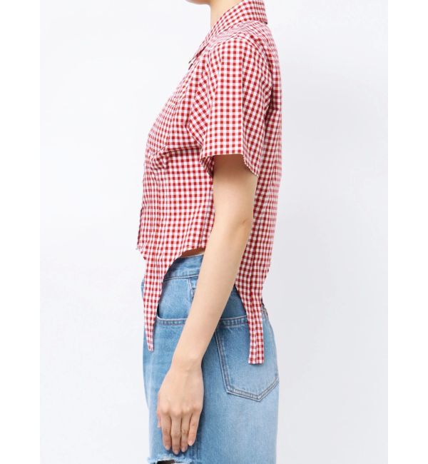 CALNAMUR「CORSET GINGHAM CHECK SHIRTS/コルセットギンガムチェックシャツ」|シャツ・ブラウス|