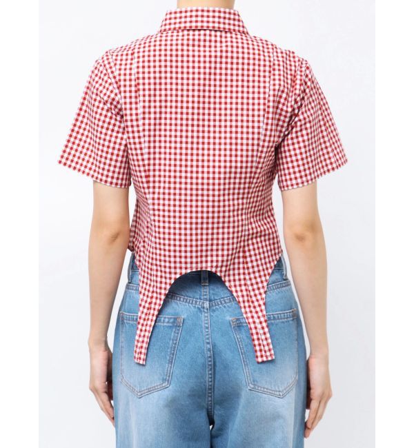 CALNAMUR「CORSET GINGHAM CHECK SHIRTS/コルセットギンガムチェックシャツ」|シャツ・ブラウス|