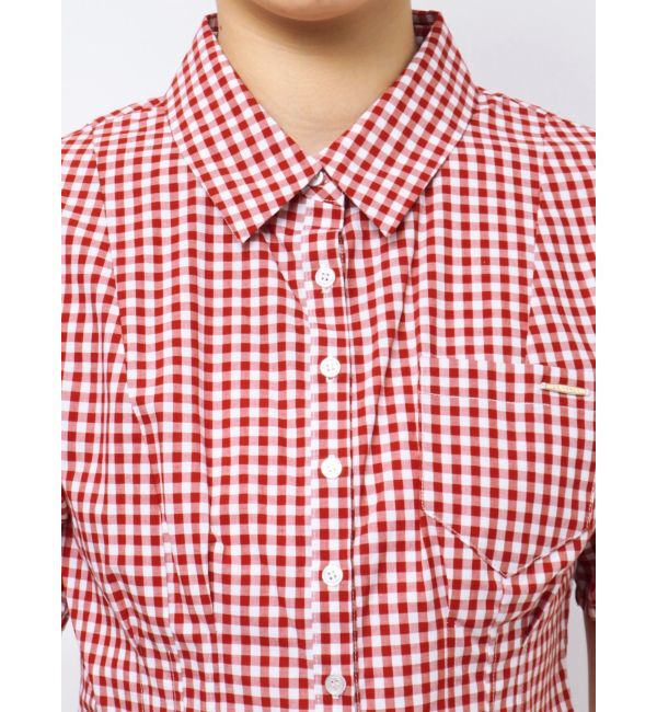 CALNAMUR「CORSET GINGHAM CHECK SHIRTS/コルセットギンガムチェックシャツ」|シャツ・ブラウス|