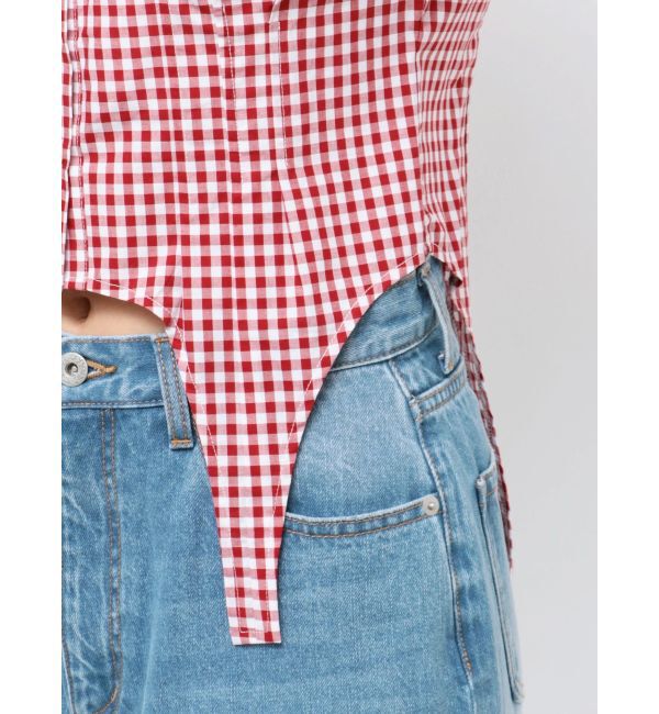 CALNAMUR「CORSET GINGHAM CHECK SHIRTS/コルセットギンガムチェックシャツ」|シャツ・ブラウス|