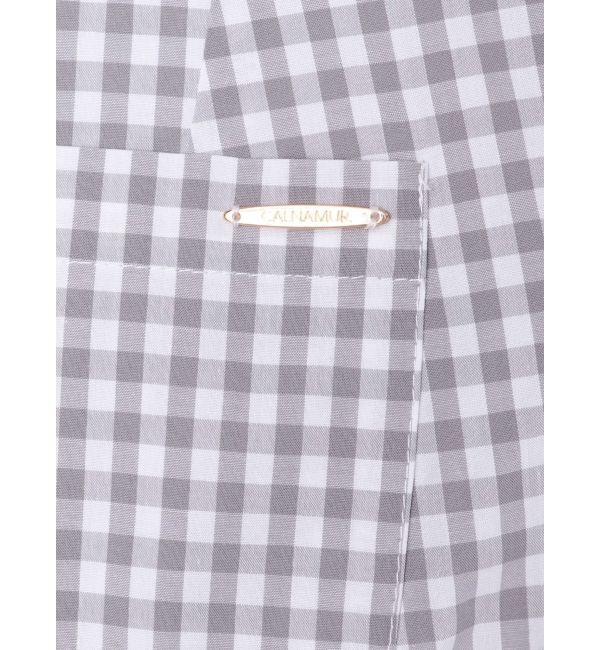 CALNAMUR「CORSET GINGHAM CHECK SHIRTS/コルセットギンガムチェックシャツ」|シャツ・ブラウス|
