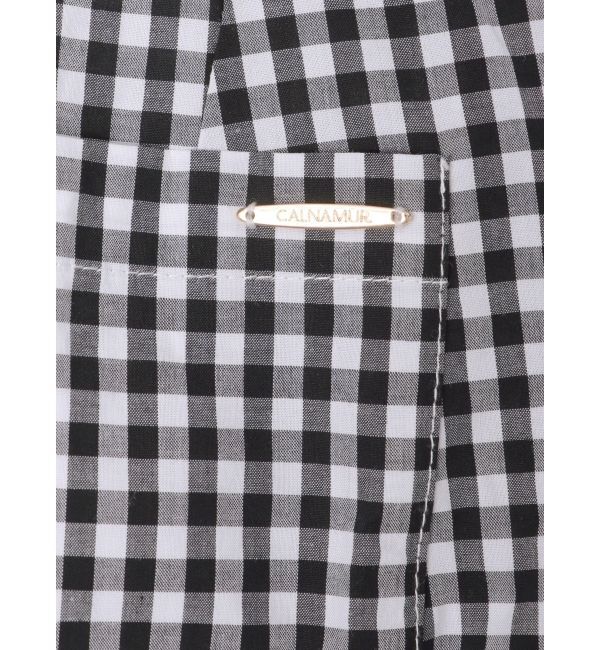 CALNAMUR「CORSET GINGHAM CHECK SHIRTS/コルセットギンガムチェックシャツ」|シャツ・ブラウス|