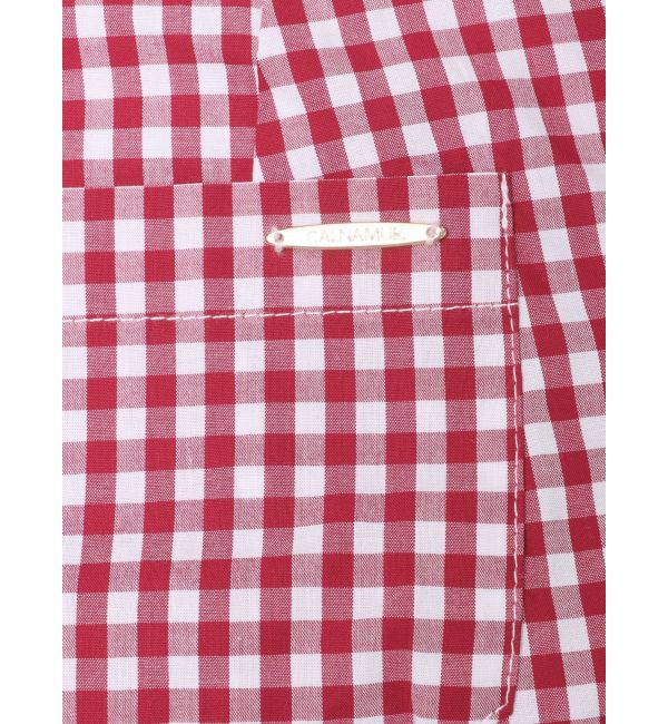 CALNAMUR「CORSET GINGHAM CHECK SHIRTS/コルセットギンガムチェックシャツ」|シャツ・ブラウス|