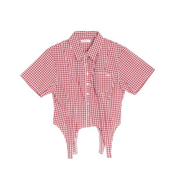 CALNAMUR「CORSET GINGHAM CHECK SHIRTS/コルセットギンガムチェックシャツ」|シャツ・ブラウス|