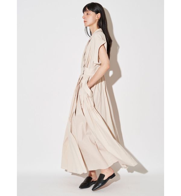 ELENDEEK「W COLLAR SHIRT OP」|ワンピース|ベージュ