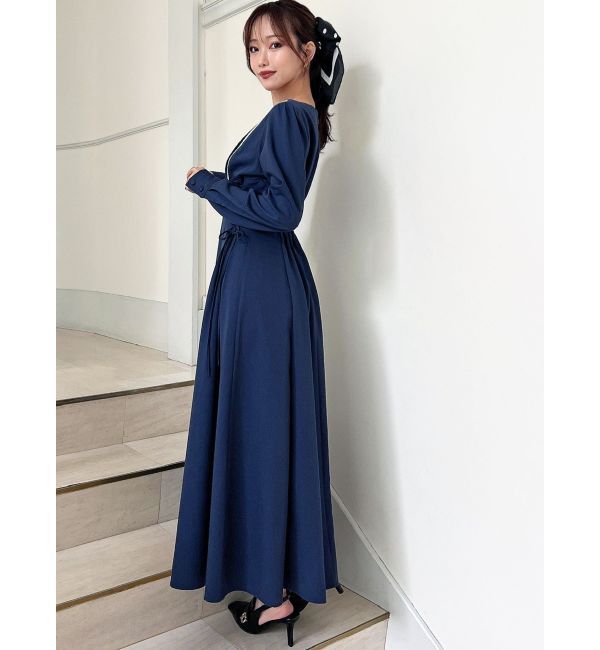 RESEXXY「バイカラーピンタックフレアワンピース」|ワンピース|