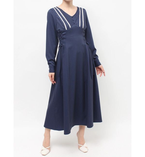 RESEXXY「バイカラーピンタックフレアワンピース」|ワンピース|