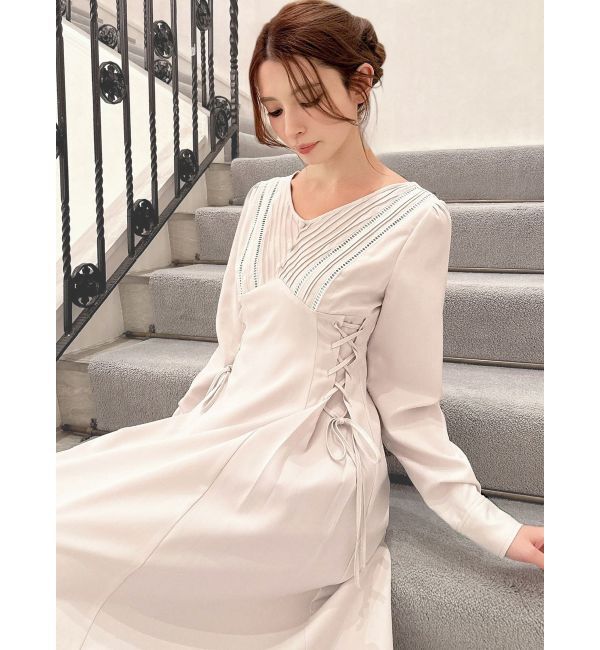 RESEXXY「バイカラーピンタックフレアワンピース」|ワンピース|