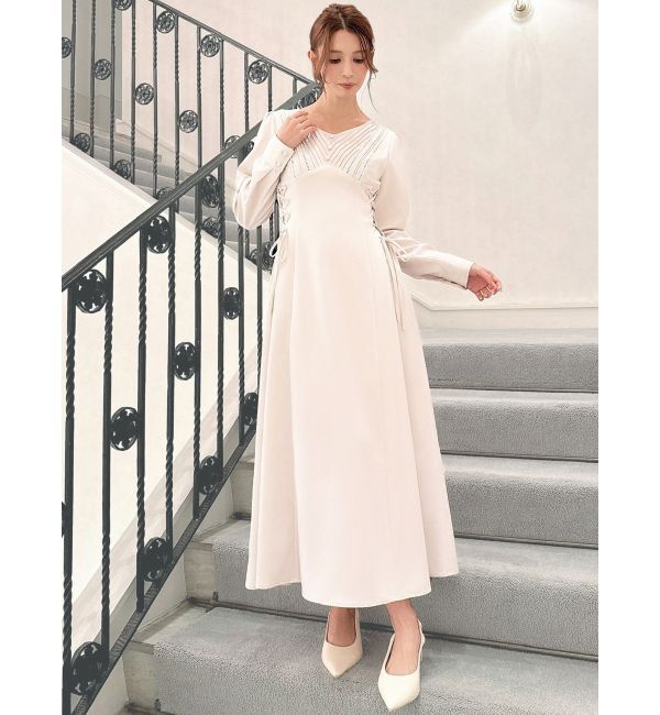 RESEXXY「バイカラーピンタックフレアワンピース」|ワンピース|