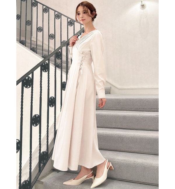 RESEXXY「バイカラーピンタックフレアワンピース」|ワンピース|