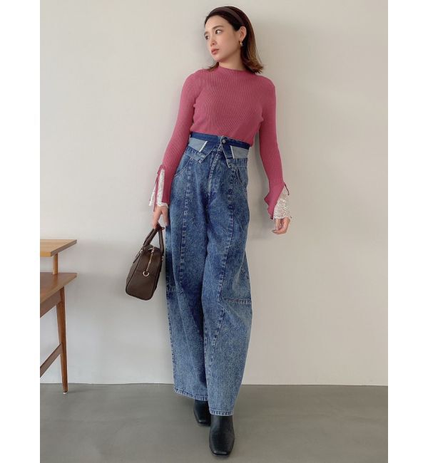 dazzlin「【CanCamタイアップ】カーブラインデニムパンツ」|デニム|