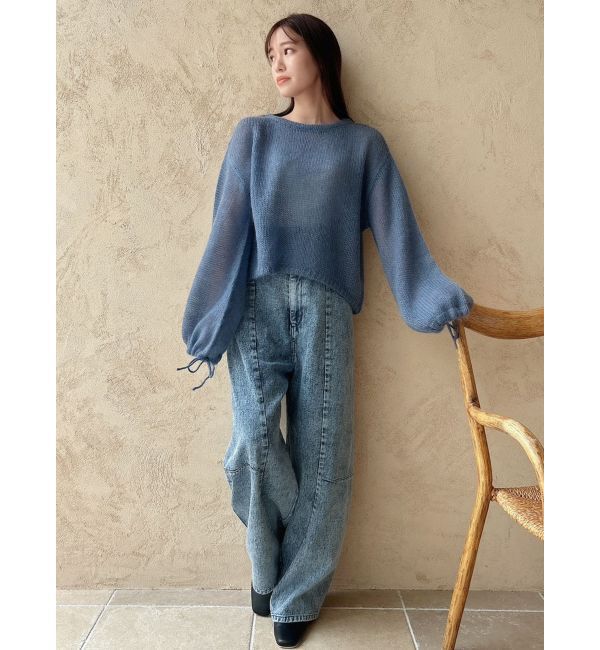 dazzlin「【CanCamタイアップ】カーブラインデニムパンツ」|デニム|