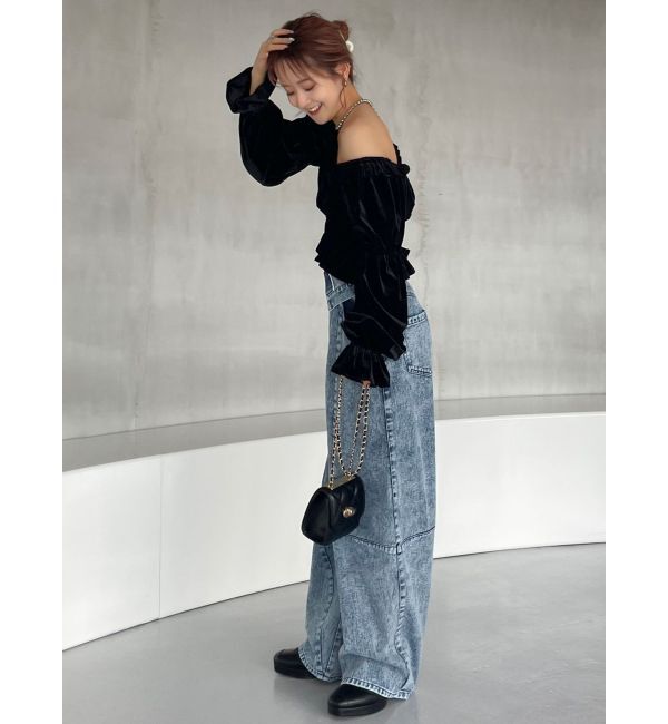 dazzlin「【CanCamタイアップ】カーブラインデニムパンツ」|デニム|