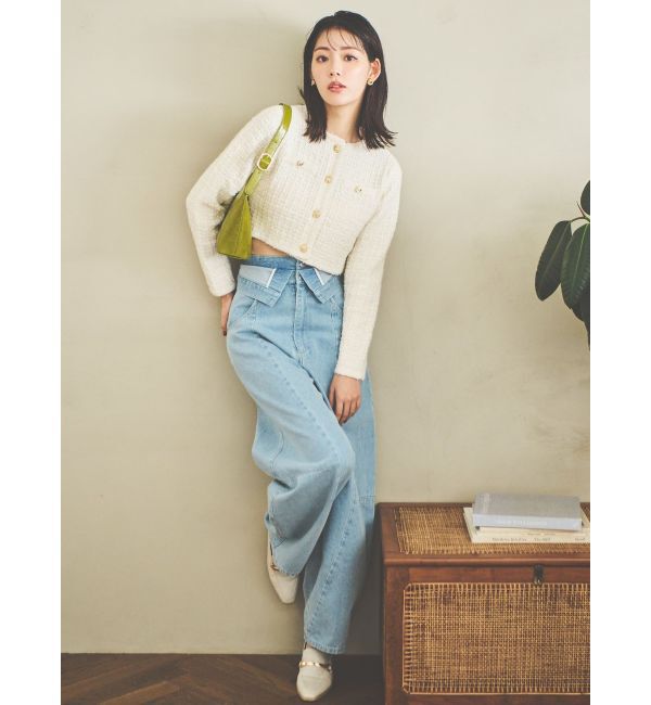 dazzlin「【CanCamタイアップ】カーブラインデニムパンツ」|デニム|