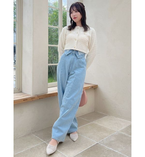 dazzlin「【CanCamタイアップ】カーブラインデニムパンツ」|デニム|