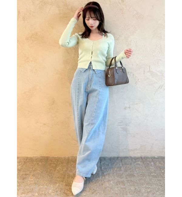 dazzlin「【CanCamタイアップ】カーブラインデニムパンツ」|デニム|