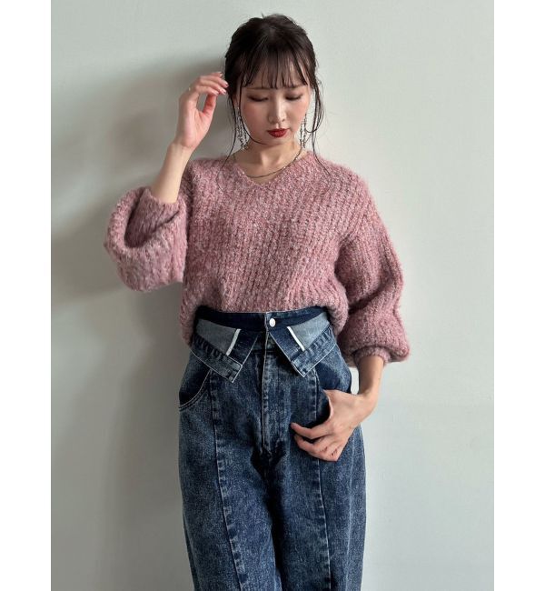 dazzlin「【CanCamタイアップ】カーブラインデニムパンツ」|デニム|