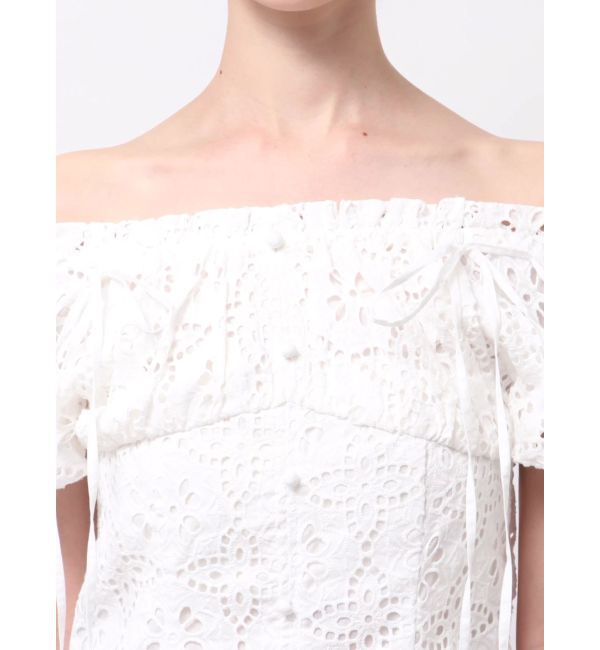 dazzlin「2WAYバルーンスリーブコットンレースブラウス」|シャツ・ブラウス|