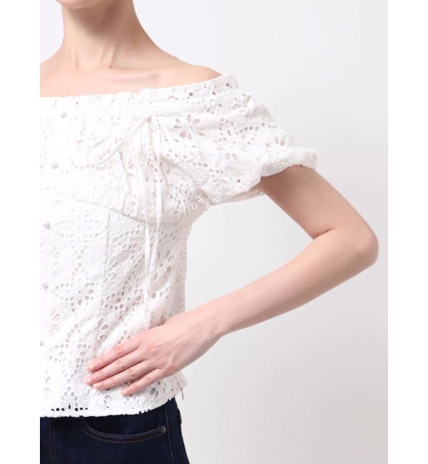dazzlin「2WAYバルーンスリーブコットンレースブラウス」|シャツ・ブラウス|